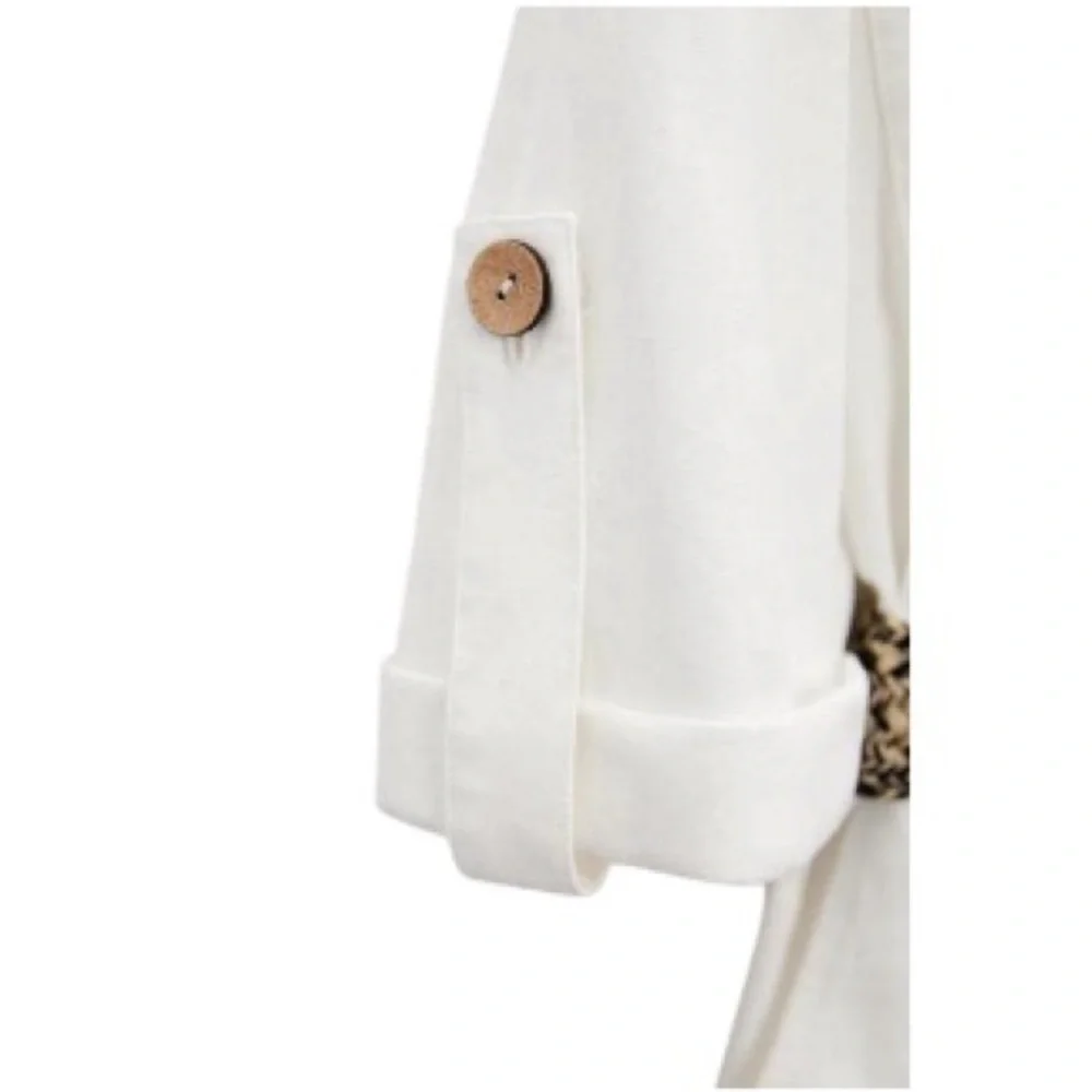 ZARA | Women’s Linen Blend Oyster White Jumpsuit Size M